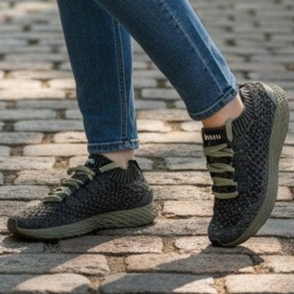 NOBULL No Bull Knit‎ Runner Trainers Olive Green Men Sz 9 Gym Sneaker Athleisure NOBULL Canvas Trainer Shoes Army Green Sneakers  main image 4